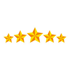 golden star icon in trendy flat design
