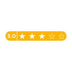 star rating icon vector logo template