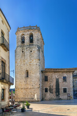 Fototapeta na wymiar Bell tower of Sant Pere, Besalu, Spain