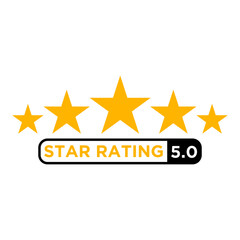star rating icon vector logo template