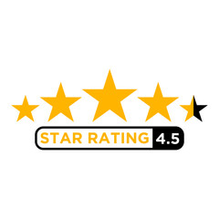 Fototapeta premium star rating icon vector logo template