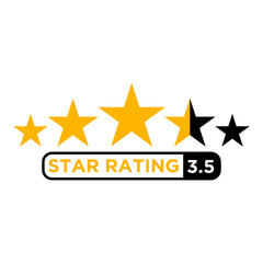 star rating icon vector logo template