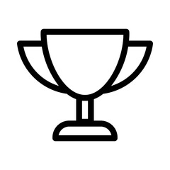 Trophy cup icon isolated on white background. Vector illustration. EPS 10.