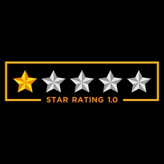 star rating icon vector logo template