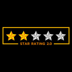 star rating icon vector logo template