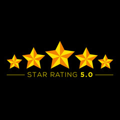 Fototapeta premium star rating icon vector logo template