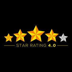 star rating icon vector logo template