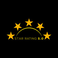 Fototapeta premium star rating icon vector logo template