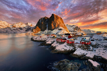 Landscape of Norway lofotens - hamnoy