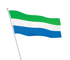 Sierra Leone national flag. vector illustration