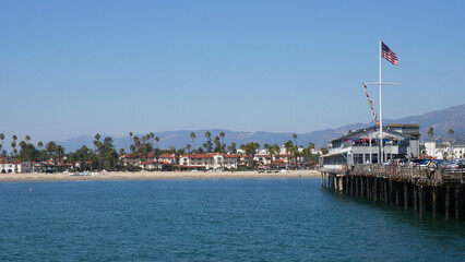 Stearns Wharf in Santa Barbara, California, USA