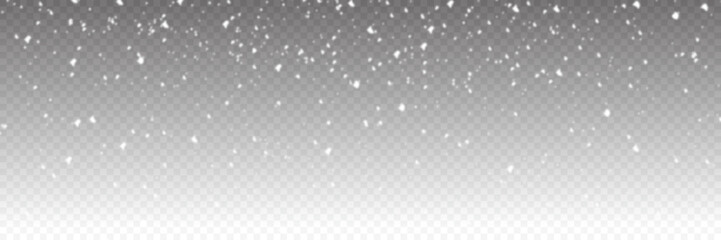 Falling Snow Overlay Background. Snowfall Winter Background. Vector Illustration.