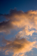 sunset sky with clouds