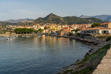 Scenographic summer afternoon view at Ile Rousse (Isola Rossa), in Corse, France.