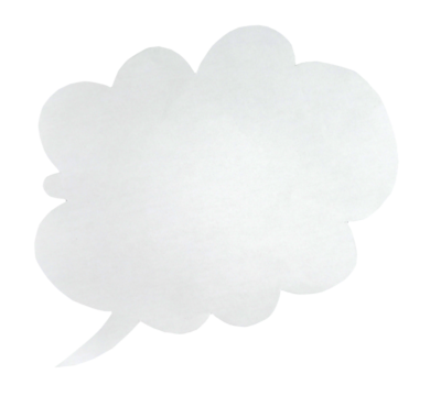 Paper bubble text in cloud shape. Bubble speech in white crumpled paper texture.