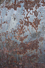 Rusted Panel of Steel Vertical