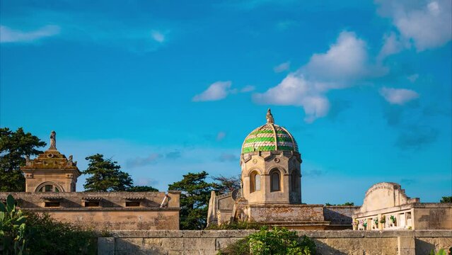 4k, TImelapse of dome chapel in Italy