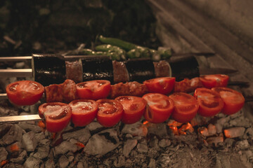 Presentation of Eggplant Kebab 2