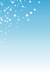 Gray Snow Vector Blue Background. Light Silver