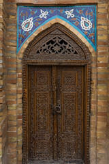 Obraz premium Uzbekistan Tiled, Mosaics and Ceramics Details Photo, Registan Square Samarkand, Uzbekistan 