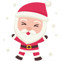 Cute santa claus doodle vector icon