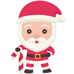 Cute santa claus doodle vector icon