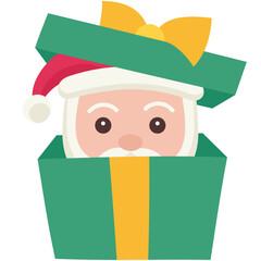 Cute santa claus doodle vector icon