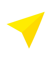 Żółta strzałka w górę Yellow arrow up - obrazy, fototapety, plakaty