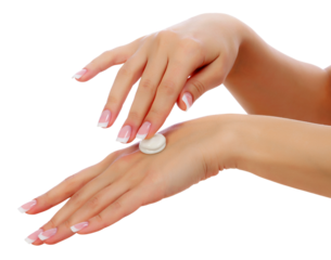 Female hands with a moisturiser