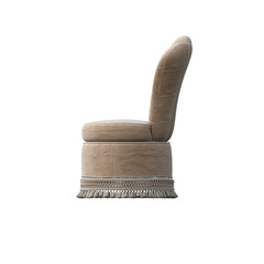 soft pouf isolate on a transparent background, interior furniture, 3D illustration, cg render