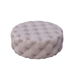 soft pouf isolate on a transparent background, interior furniture, 3D illustration, cg render
