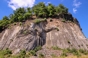 The former basalt quarry at Zlaty vrch, Czech republic