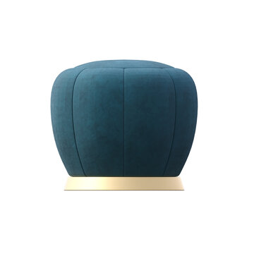 soft pouf isolate on a transparent background, interior furniture, 3D illustration, cg render