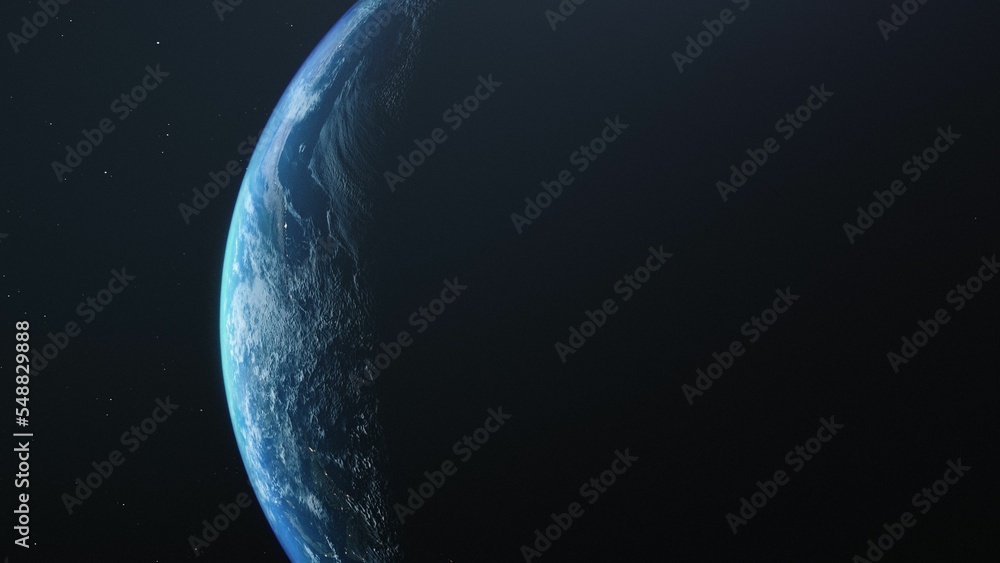 Aufkleber 3d rendering of the planet earth isolated in space.