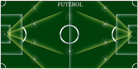 Campo de Futebol e Posições dos Jogadores © Mrio