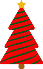 christmas tree with stars decor xmas