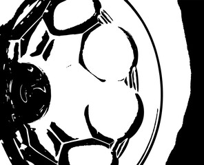 Rustic grunge vector texture with grain and stains. Abstract noise background. Weathered surface. Dirty and damaged. Detailed rough backdrop. Vector graphic illustration with transparent white. EPS10.