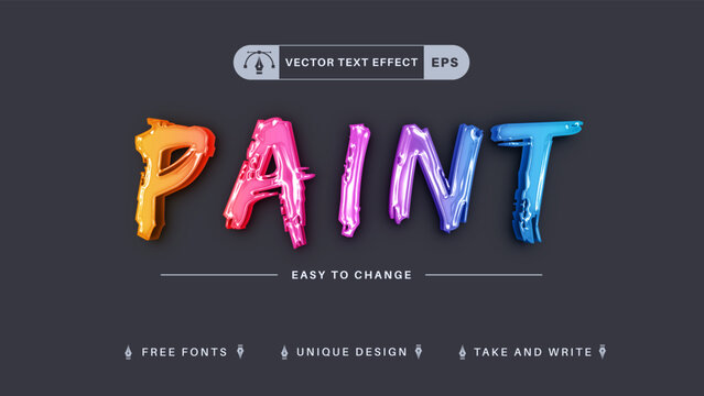 Paint Artist - Editable Text Effect, Font Style