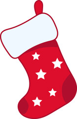 christmas xmas sock decor red green gold snowflakes santa