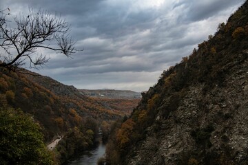 landscape of the nature reserve Matka canyon in North Macedonia