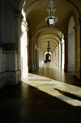corridor of a historical building in lisabon