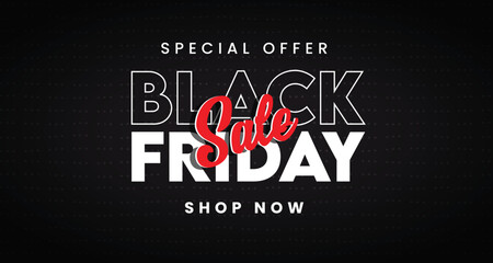 Black Friday Sale. Banner, poster, on dark background.