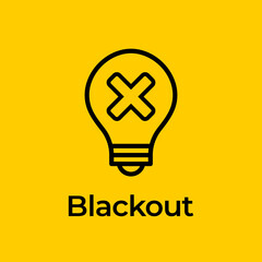 Blackout vector icon. Power outage banner illustration - 548845254