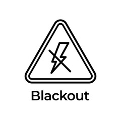 Blackout vector icon isolated on white background. Power outage stock illustration - 548845256