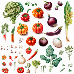 Vegetable illustrations, No.1