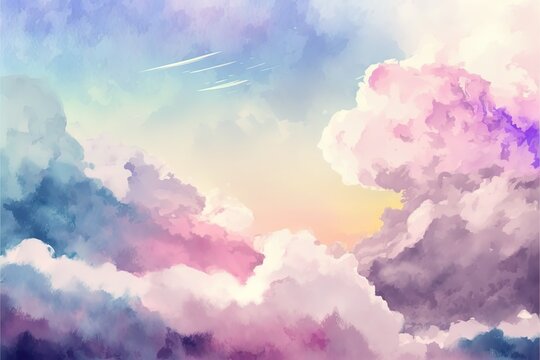 Watercolor sky painting online