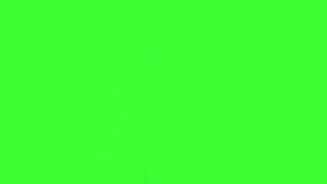 Explosive Soil Rise on Chroma Key. A column of soil and dust rises into the air from the explosion. Green Screen. Use in blend modes to simulate a battlefield