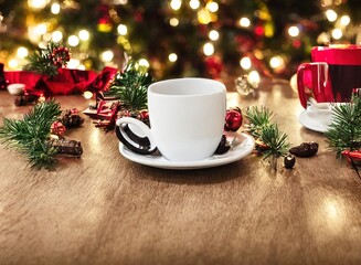 Fototapeta na wymiar Christmas Coffee