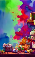 It's Christmas morning, and there are presents piled high under the tree. Wrapped in colorful paper and topped with bows, they make a tempting sight.