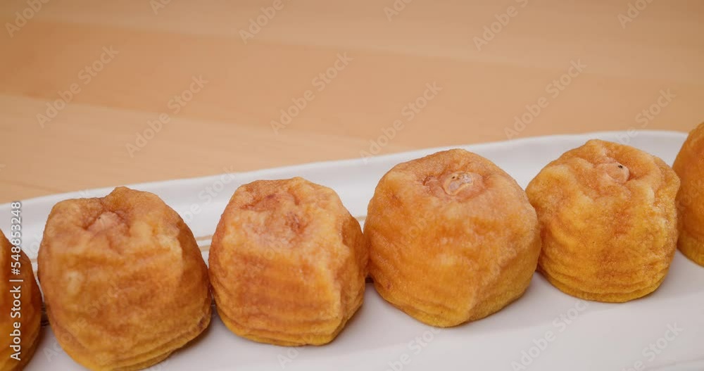 Canvas Prints Dried persimmon on the plate